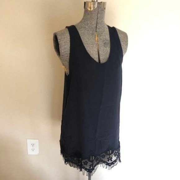 Chloé Navy Silk Tank - Picture 3 of 10